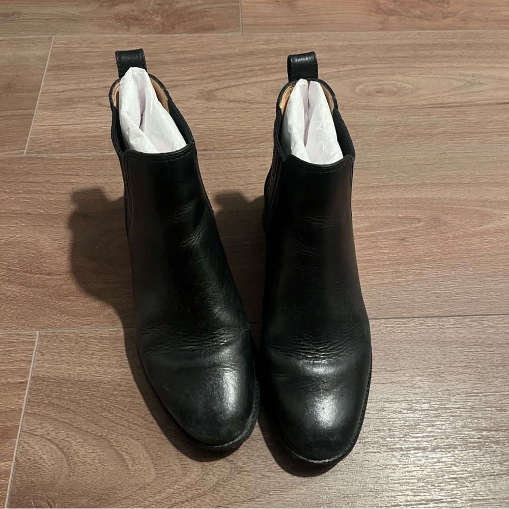 Madewell Black Leather Ankle Booties